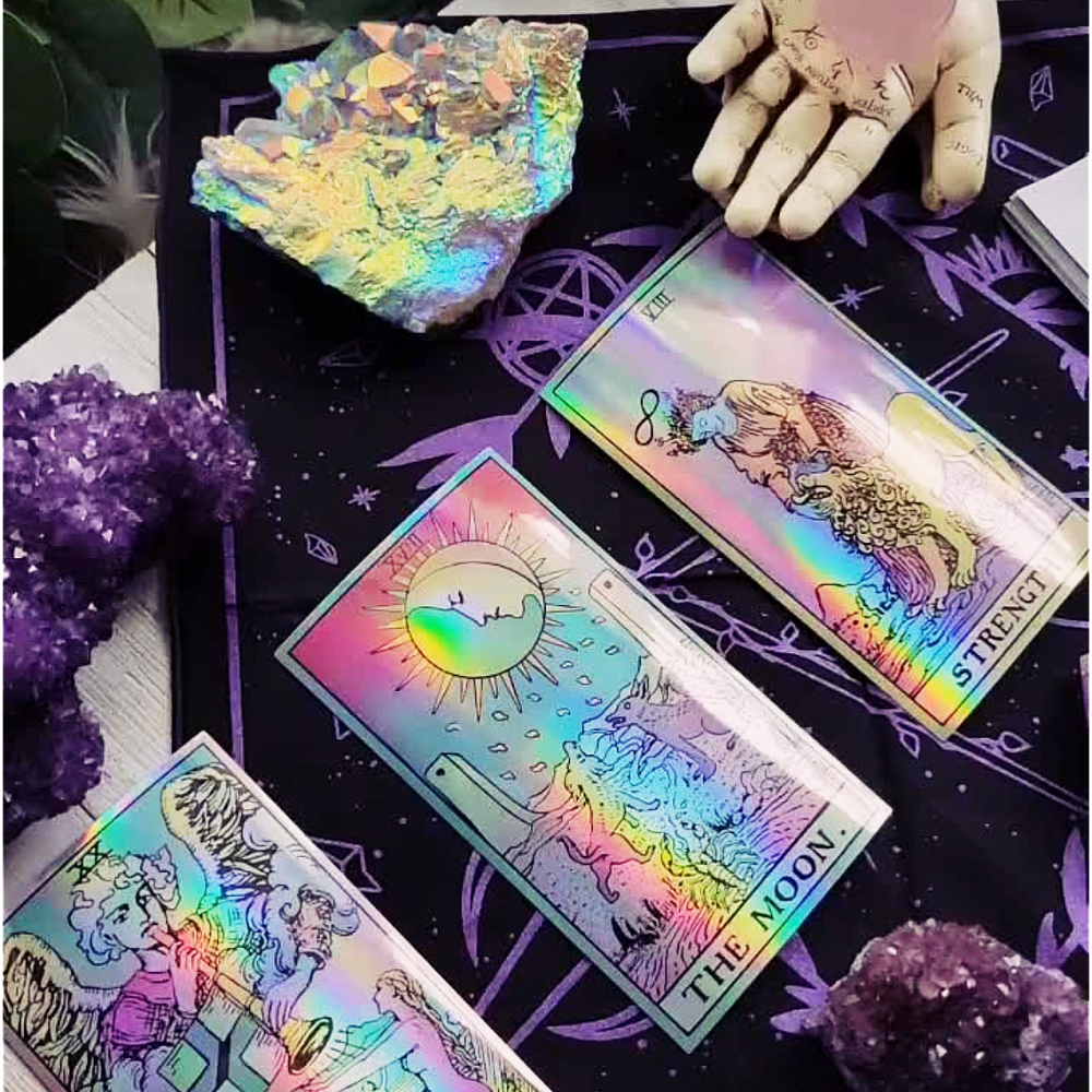 Tarot Hand' Sticker by holykrak  Tarot cards art, The moon tarot card,  Tarot