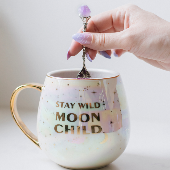 Bundle offers of 4 STAY WILD MOON CHILD mug bundle pink and mint green gold lot